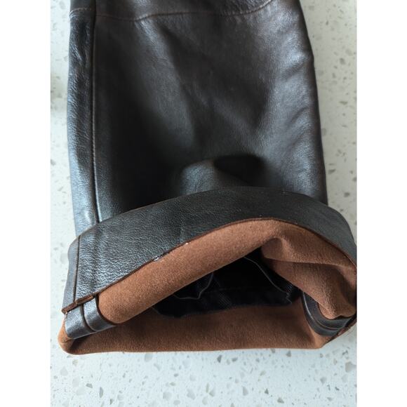 Wilson's Leather Maxima | Vintage Chocolate Brown Leather Pants | Size 6 - Picture 14 of 15